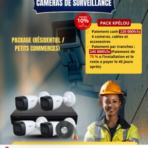 PACK KPELOU-CAMERAS DE SURVEILLANCE
